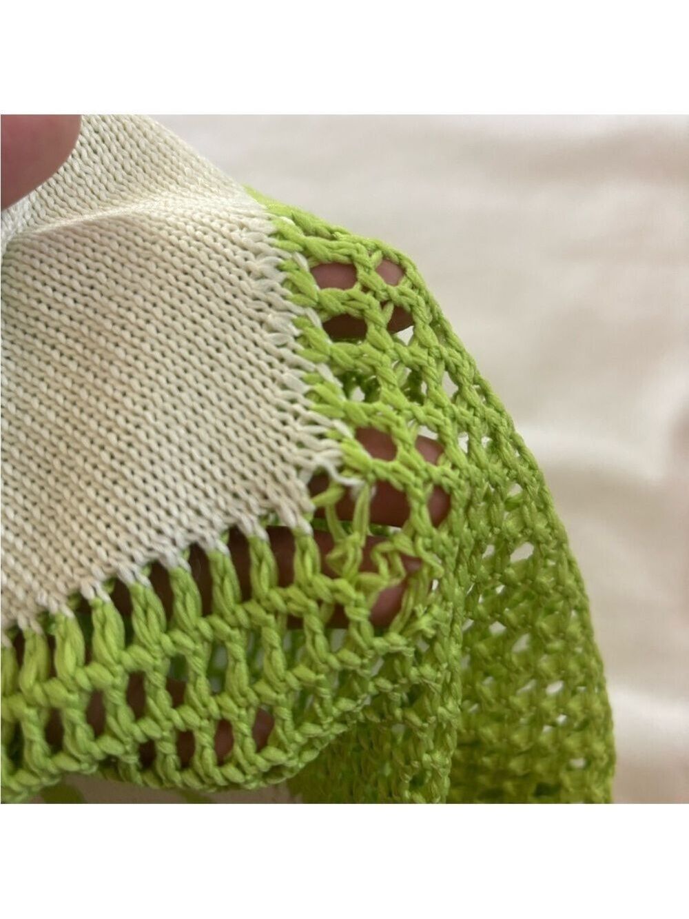 Crochet Tote Bag with Smiley and Heart - Picture 4 of 5